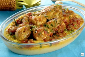 frango ensopado polenta