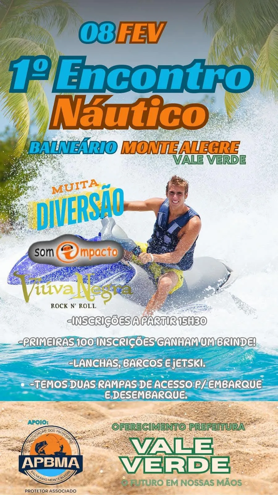 Balneário Monte Alegre sedia 1º Encontro Náutico