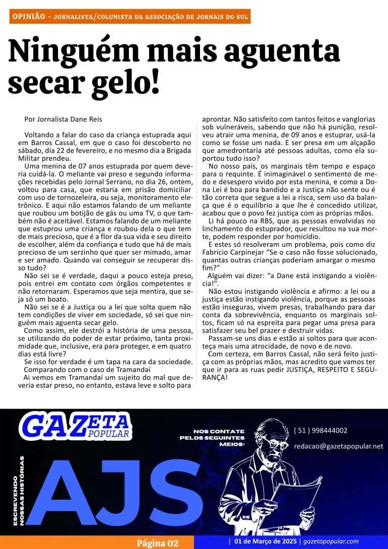 Ninguém mais aguenta secar gelo!