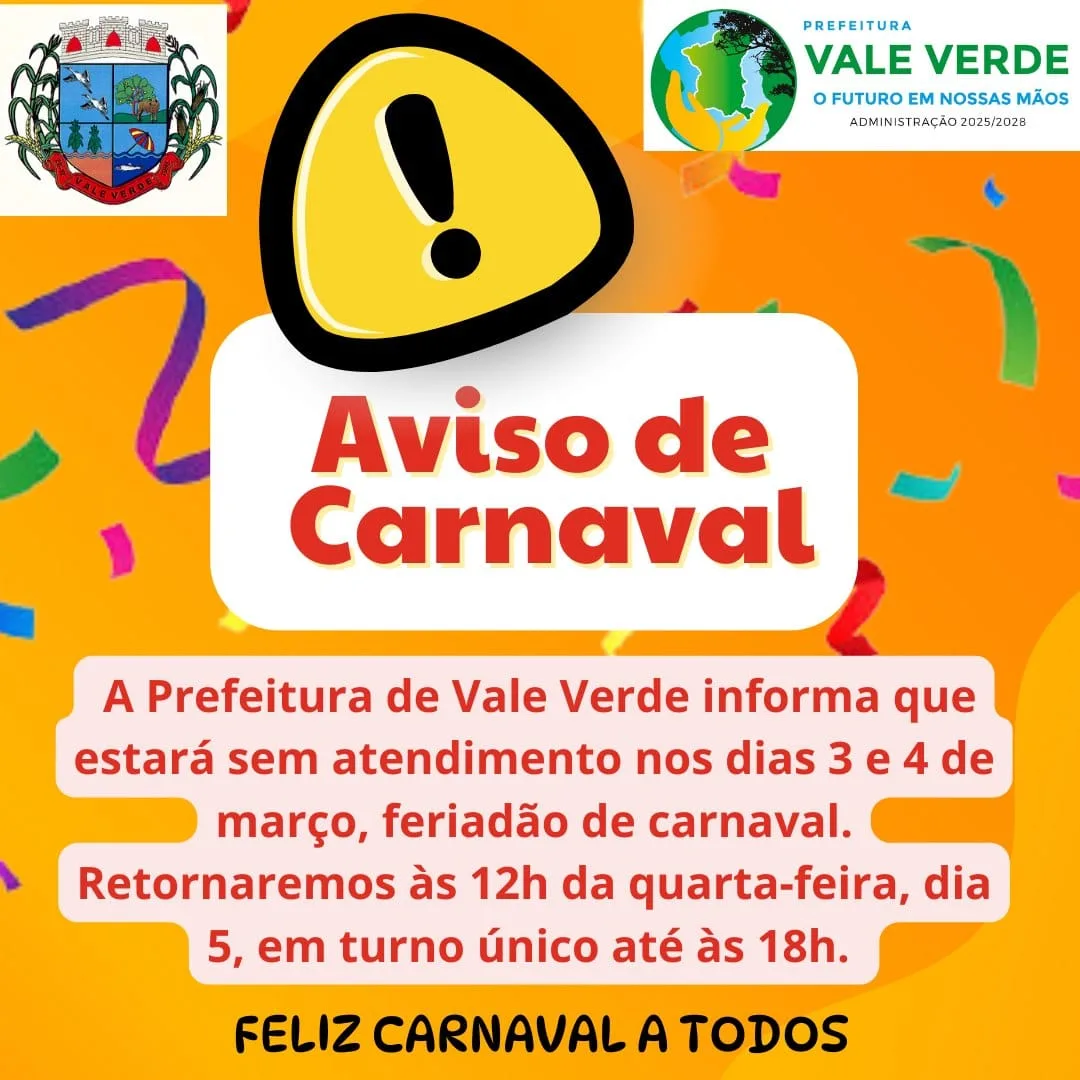 Informativo da Prefeitura de Vale Verde