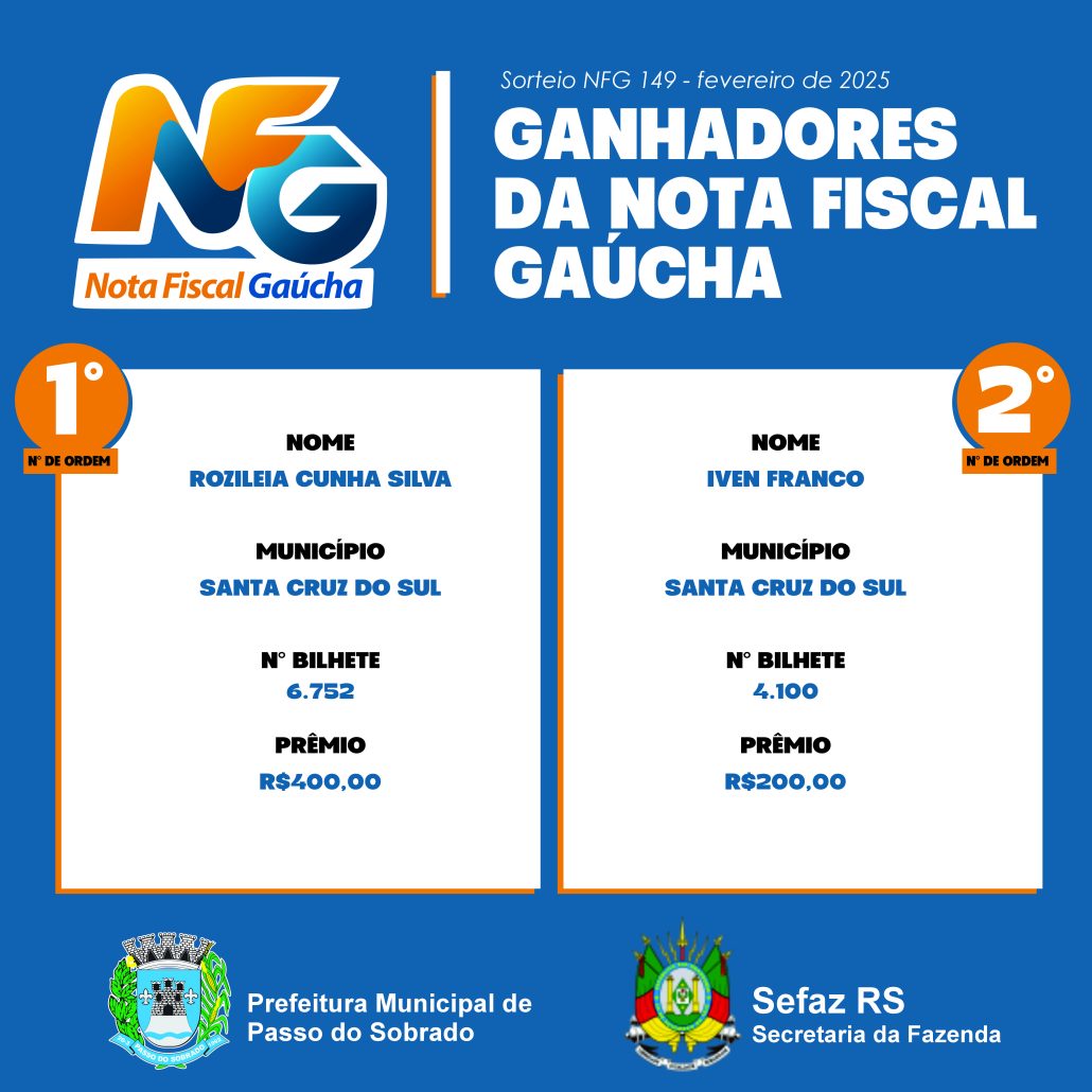 Nota fiscal gaucha feverero 2025
