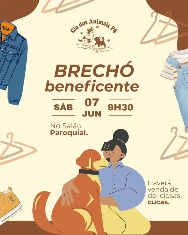 Cia dos Animais promove brechó beneficente com venda de cucas para ajudar animais resgatados