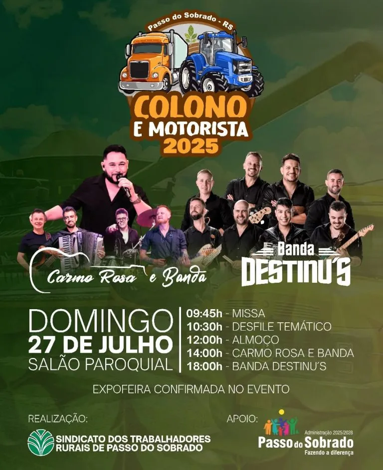 Festa do Colono e Motorista movimentam a região