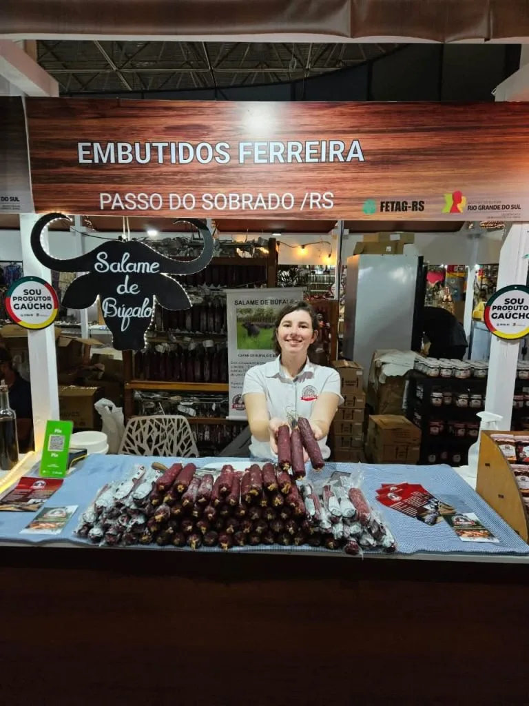 Produtora de Passo do Sobrado leva salames artesanais para a Expointer