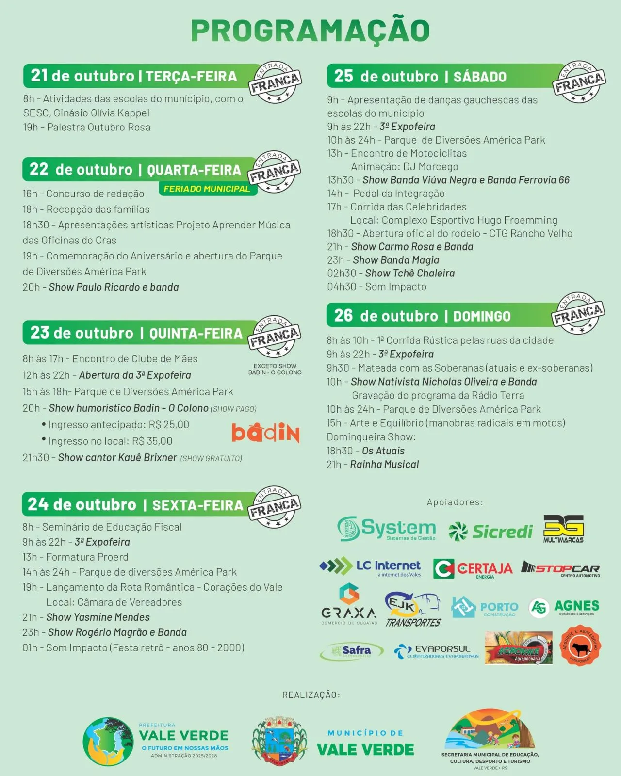 Informativo do Executivo Municipal de Vale Verde