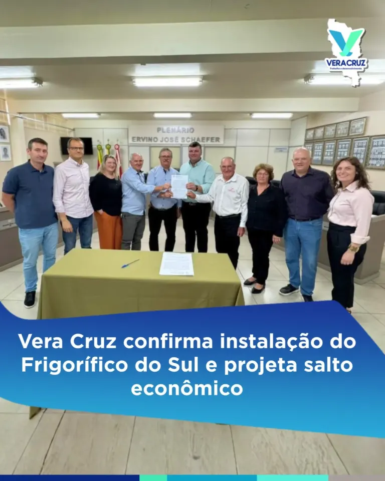 Vera Cruz confirma expansão do Frigorífico do Sul com incentivos municipais