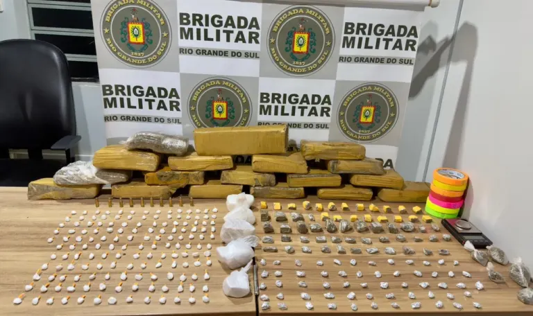 Brigada Militar, através do 23º BPM – Batalhão Major Sebastião, apreende grande quantidade de entorpecentes em Venâncio Aires