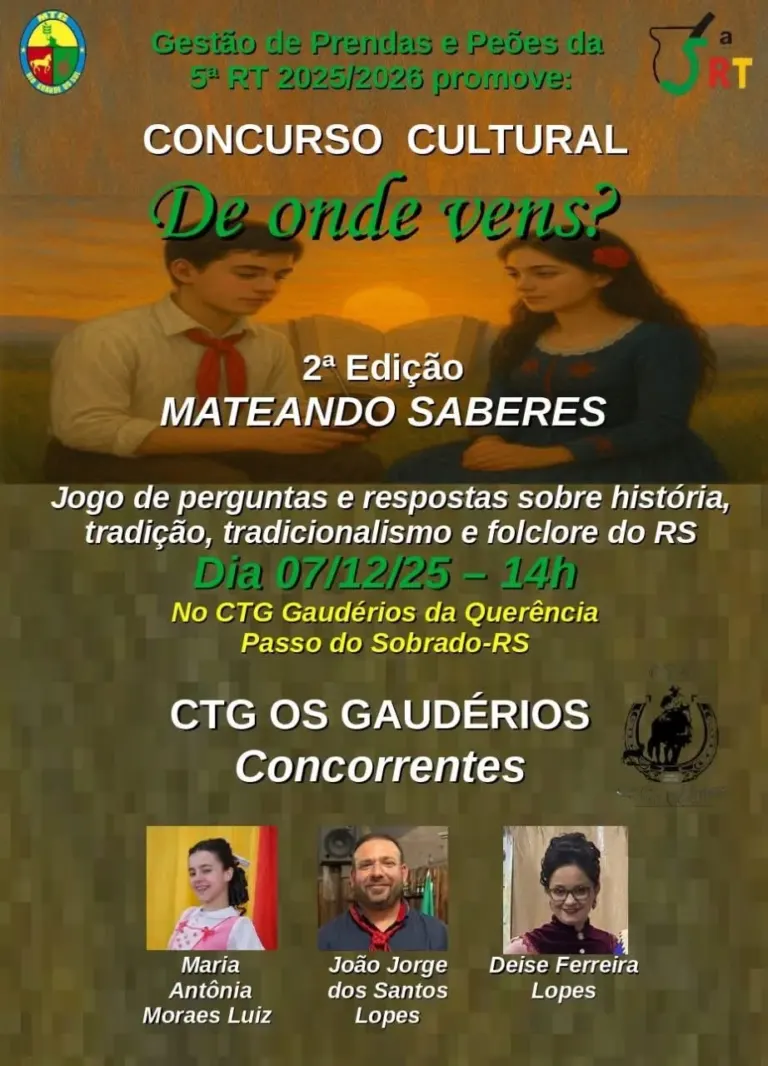 CTG Gaudérios da Querência sedia a 2ª edição do Mateando Saberes e busca o bicampeonato