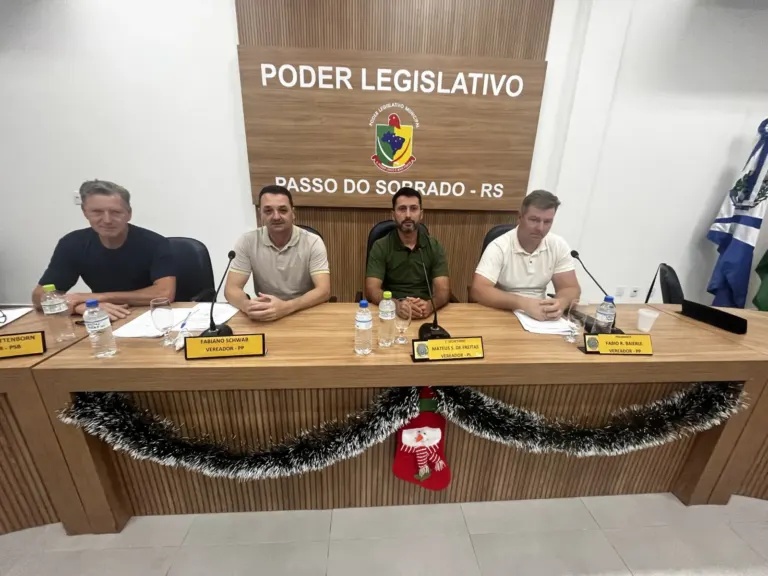 Câmara de Passo do Sobrado elege Mesa Diretora para 2026; Mateus será o novo presidente