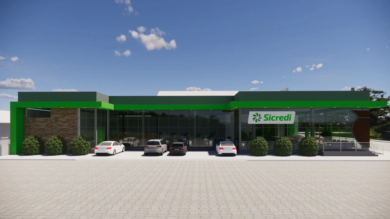 Novo prédio que sediará agência do Sicredi começa a ser construído