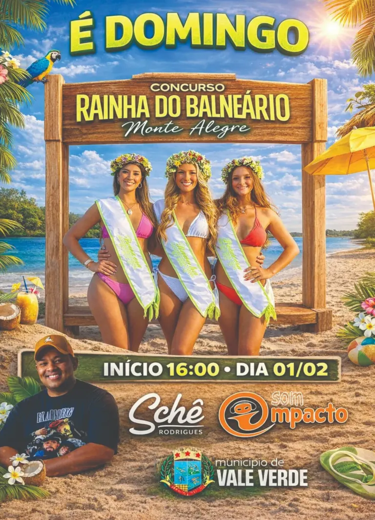 Concurso Rainha do Balneário Monte Alegre acontece neste domingo em Vale Verde