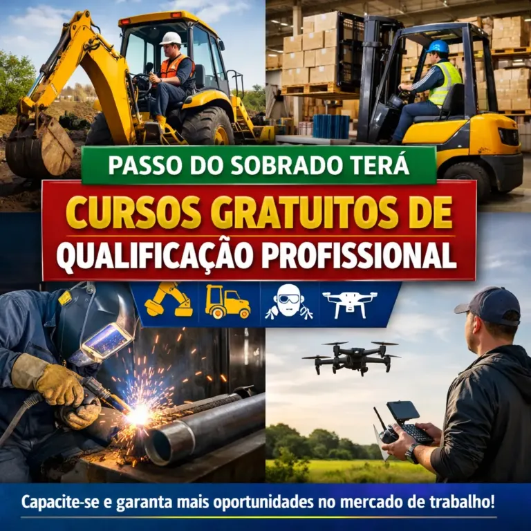 Passo do Sobrado terá cursos gratuitos de qualificação profissional