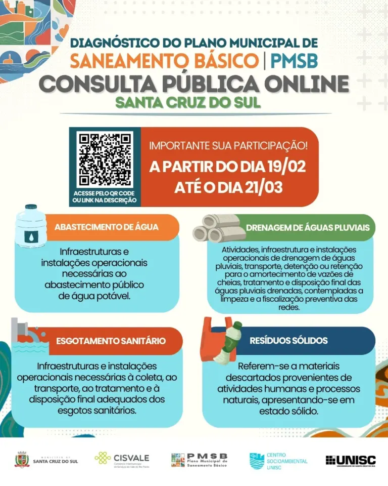 Consulta Pública abre espaço para comunidade contribuir com o saneamento do município