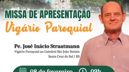Catedral São João Batista celebra missa de apresentação do vigário paroquial Pe. José Inácio Straatmann