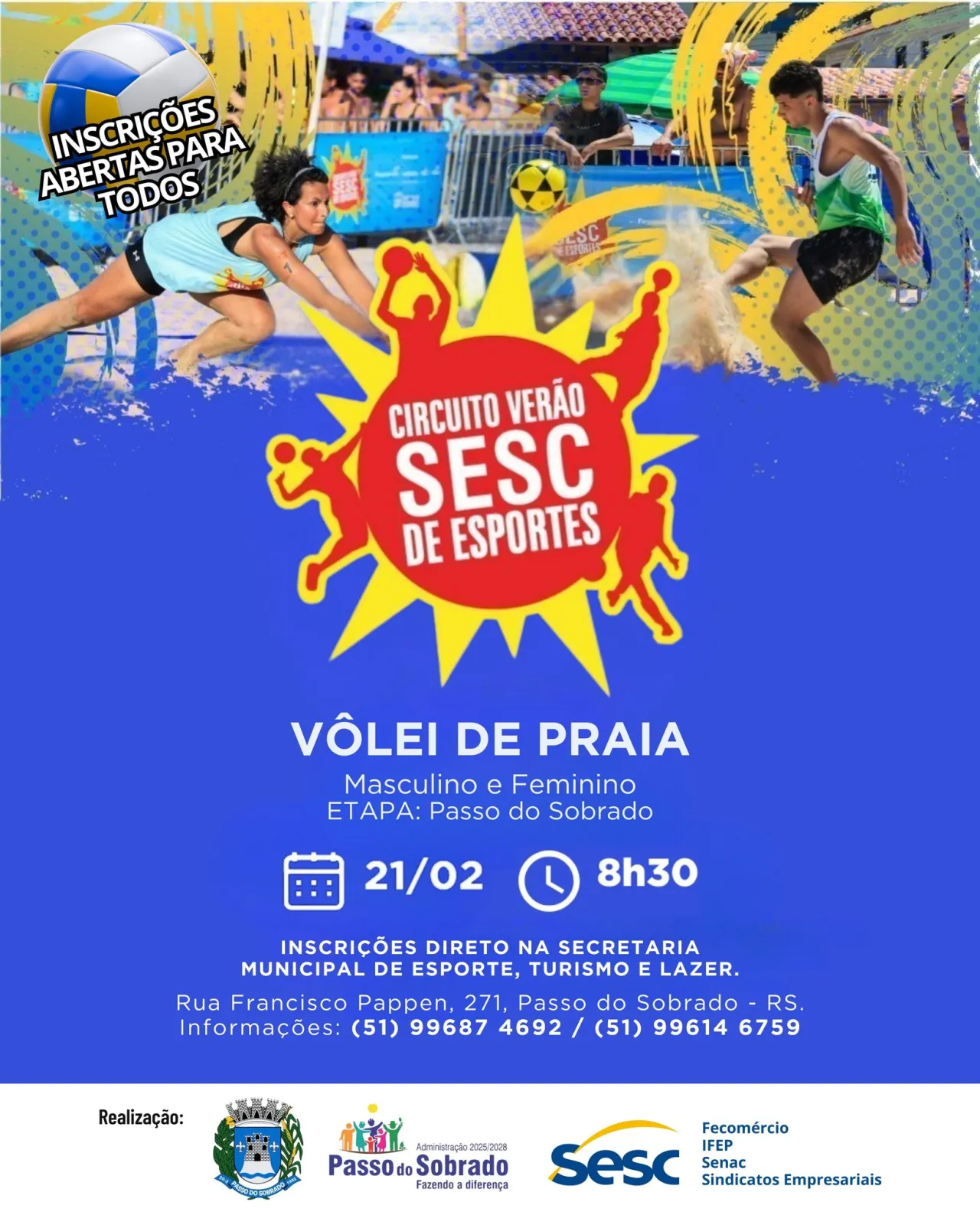 Passo do Sobrado se prepara para o Circuito Verão Sesc de Vôlei de Praia 2026