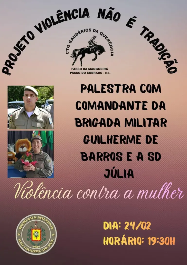 Violência Não é Tradição: CTG Gaudérios da Querência Mobiliza Comunidade contra o Feminicídio