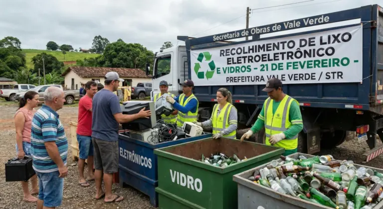 Vale Verde promove mutirão para descarte correto de lixo eletrônico e vidros neste sábado