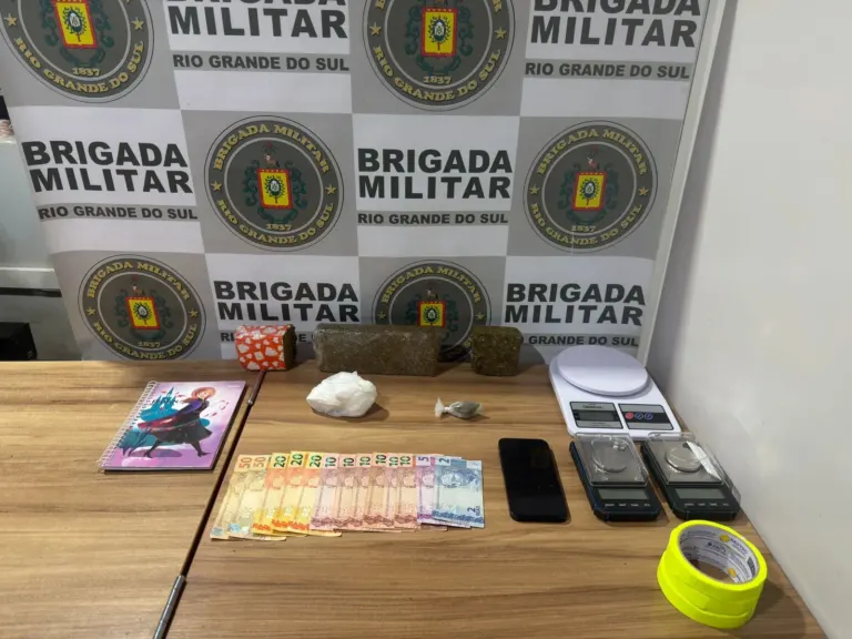 Brigada Militar, através do 23º BPM – Batalhão Major Sebastião, prende dois indivíduos por tráfico de entorpecentes e associação para o tráfico em Venâncio Aires