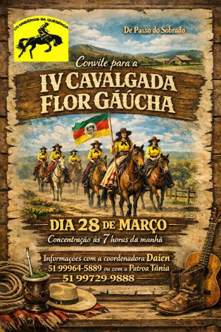 IV Cavalgada Flor Gaúcha integra tradição e natureza no final de março