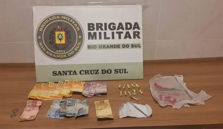 Brigada Militar de Santa Cruz do Sul realiza prisão por tráfico de entorpecentes