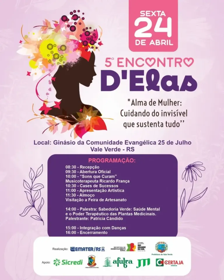 Vale Verde recebe o 5º Encontro D’Elas com foco em saúde mental e bem-estar feminino