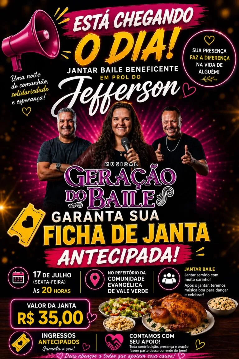 Vale Verde promove jantar-baile beneficente em apoio a Jefferson Thiesen