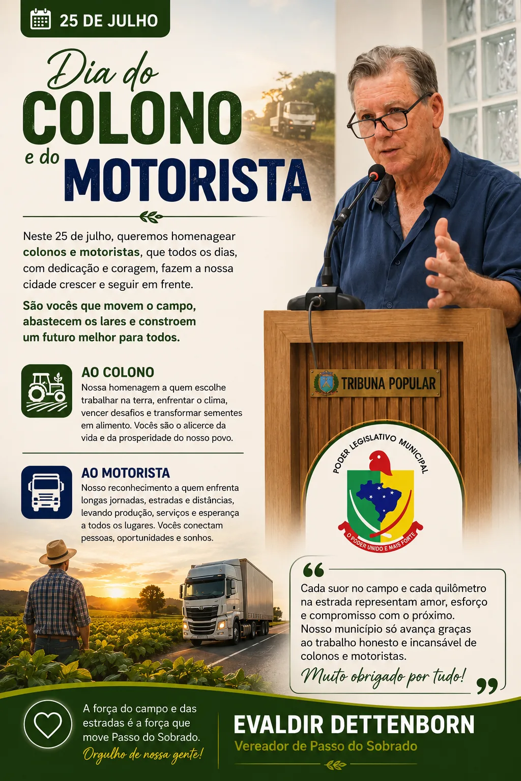 Homenagem Evaldir Dettenborn