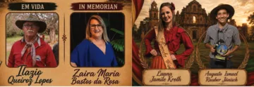 Ilázio Queiroz Lopes e Zaira Maria Bastos da Rosa são os patronos da 30ª Semana Farroupilha