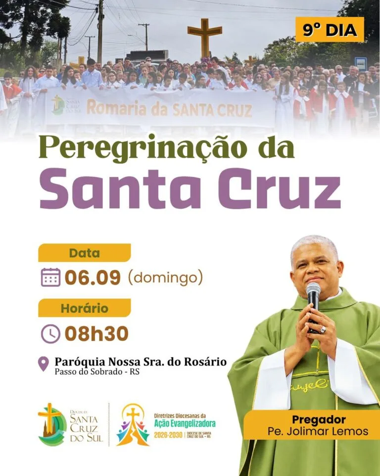 Passo do Sobrado recebe 9º dia da Trezena Peregrina da Santa Cruz neste domingo